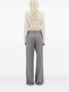 Straight leg wool trousers