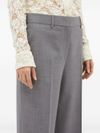 Straight leg wool trousers