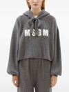 msgm - Felpa con logo ricamato sul petto - 4