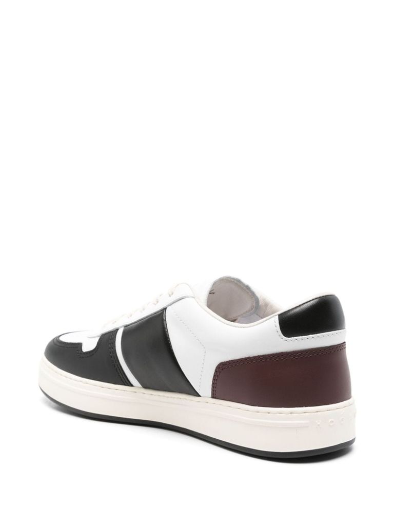 Shop Hogan Sneakers H668 In Pelle Di Vitello Bianca In Nero