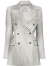 Blazer con effetto vissuto grigio