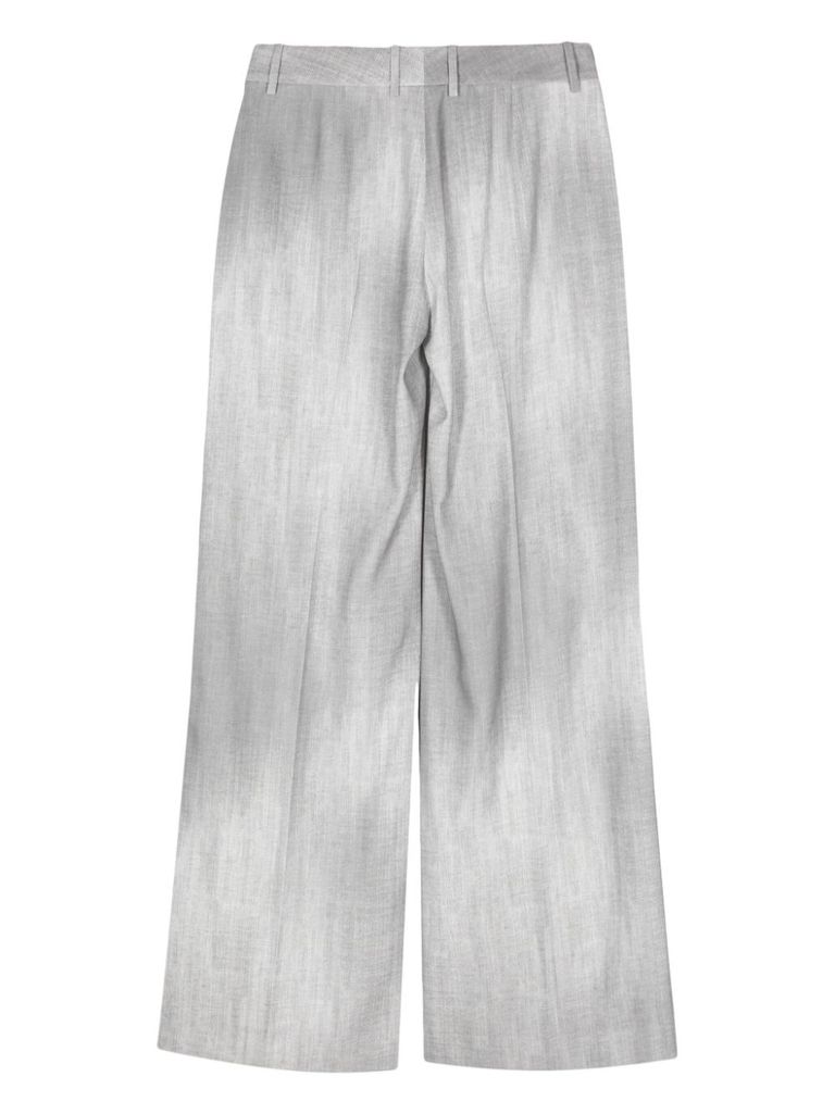 Shop Ermanno Scervino Gray Wide-leg Trousers In Grey