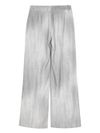 Gray wide-leg trousers