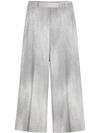 Gray wide-leg trousers