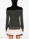 Striped high-neck sweater