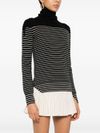 Striped high-neck sweater