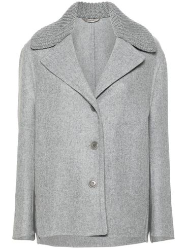 Gray felted coat