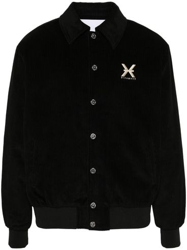 JOHN RICHMOND - Corduroy bomber with logo embroidery