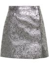 Patterned jacquard miniskirt