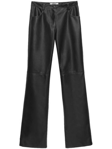 Faux leather trousers