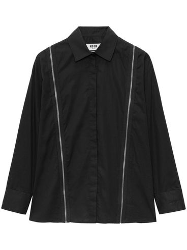 Zip detail cotton shirt