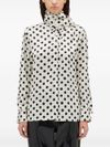 Camicia con stampa a pois all-over