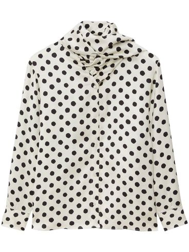 Camicia con stampa a pois all-over