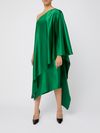 Green silk asymmetric dress