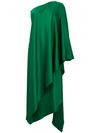 Green silk asymmetric dress