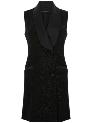 MAX MARA PIANOFORTE - Black sleeveless short dress