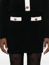 Patch pockets knitted miniskirt