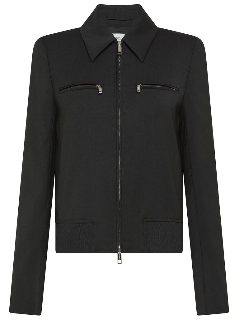 Shop Sportmax 'plava' Wool Bomber In Black