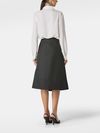 Flared skirt in anthracite black