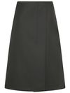 Flared skirt in anthracite black