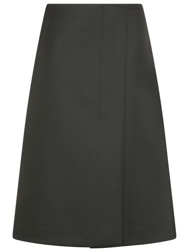 Flared skirt in anthracite black