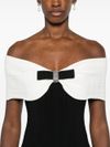 Bow detail off-shoulder minidress