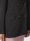 Black double-breasted blazer with pockets