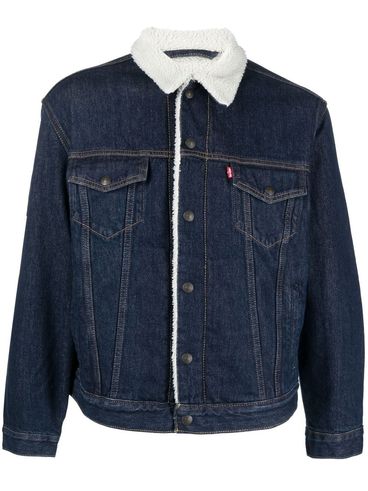 LEVI'S - Denim jacket with wool-effect lining