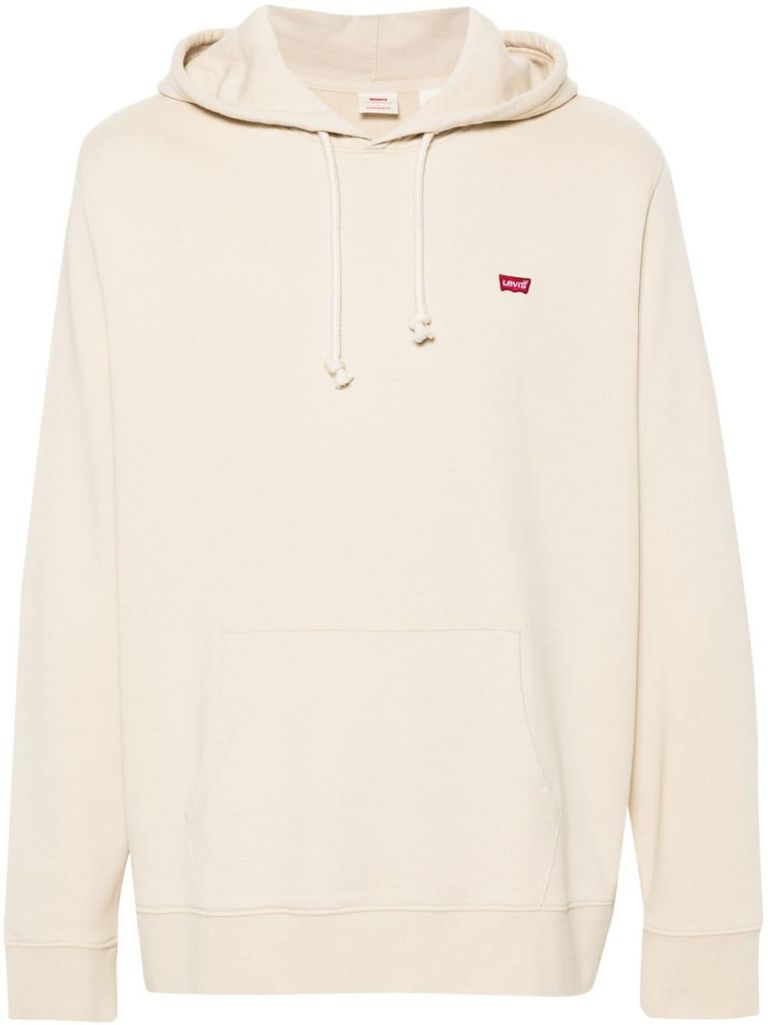 Shop Levi's Beige Cotton Hoodie