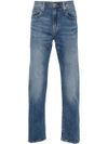 Jeans 502 in cotone effetto schiarito