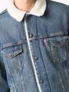 Denim jacket with wool-effect lining