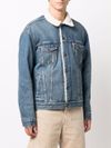 Denim jacket with wool-effect lining