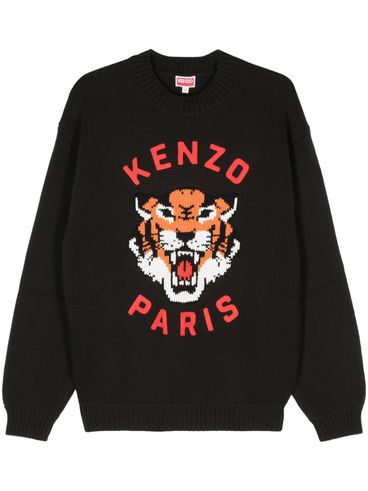 KENZO - Maglione Lucy Tiger in cotone con logo frontale