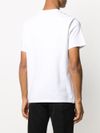 T-shirt girocollo in cotone bianco con logo