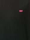 T-shirt girocollo in cotone nero con logo