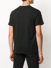 T-shirt girocollo in cotone nero con logo