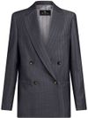 Blazer doppiopetto gessato grigio