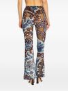 Semi-transparent floral trousers