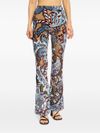 Semi-transparent floral trousers