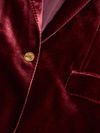 Bordeaux red velvet blazer