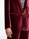 Bordeaux red velvet blazer