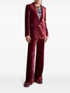 Bordeaux red velvet blazer