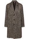 Single-breasted long wool coat