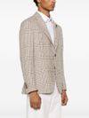 Blazer monopetto in lana verine a quadri