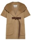 'Dorico' camel coat with pockets