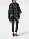 Poncho con frange 'Frine' nero