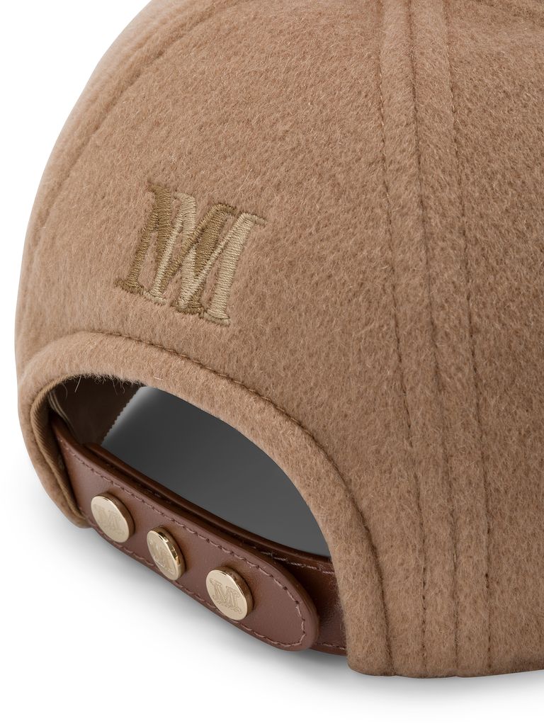 Shop Max Mara 'obliqua Baseball' Hat In Beige