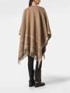 'Hilde' brown fringed cape