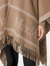 'Hilde' brown fringed cape