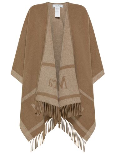 'Hilde' brown fringed cape